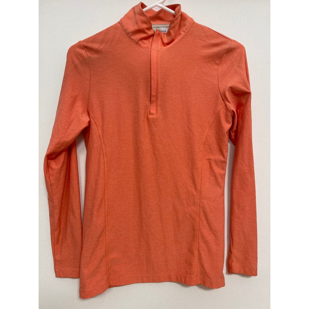 Peter Millar Corona Premier Quarter Zip Pullover Orange Heather Mens Small